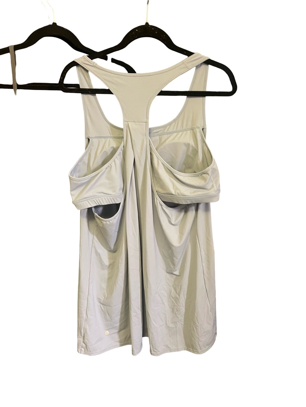 XL Halara Light Blue Racerback Tank Dress with Built-In Shelf Bra (no shorts)